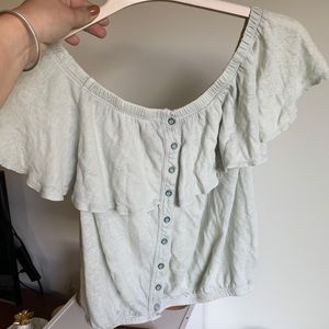 Free People Mint Green Off The Shoulder